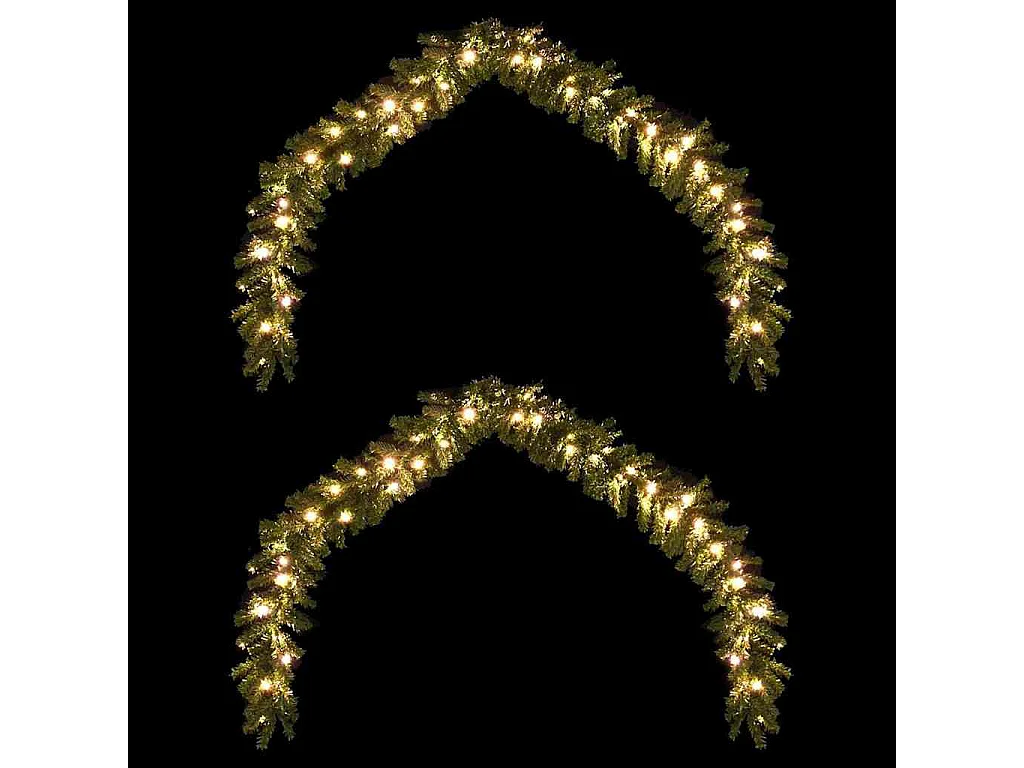 Guirlande de Noël avec 600 LED 2 pcs Vert PVC