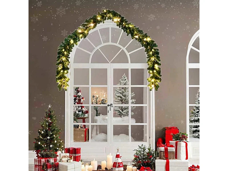 Guirlande de Noël avec 600 LED 2 pcs Vert PVC