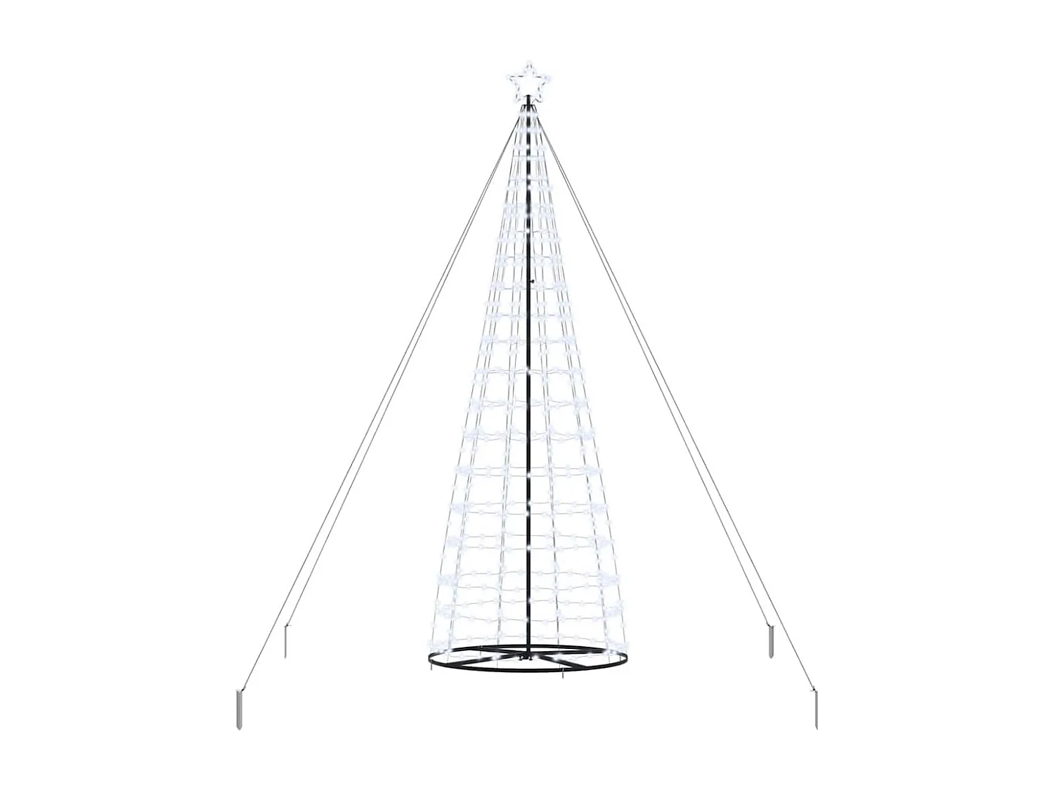 LED kerstboom met 800 LED's Koud wit 400 cm IJzer