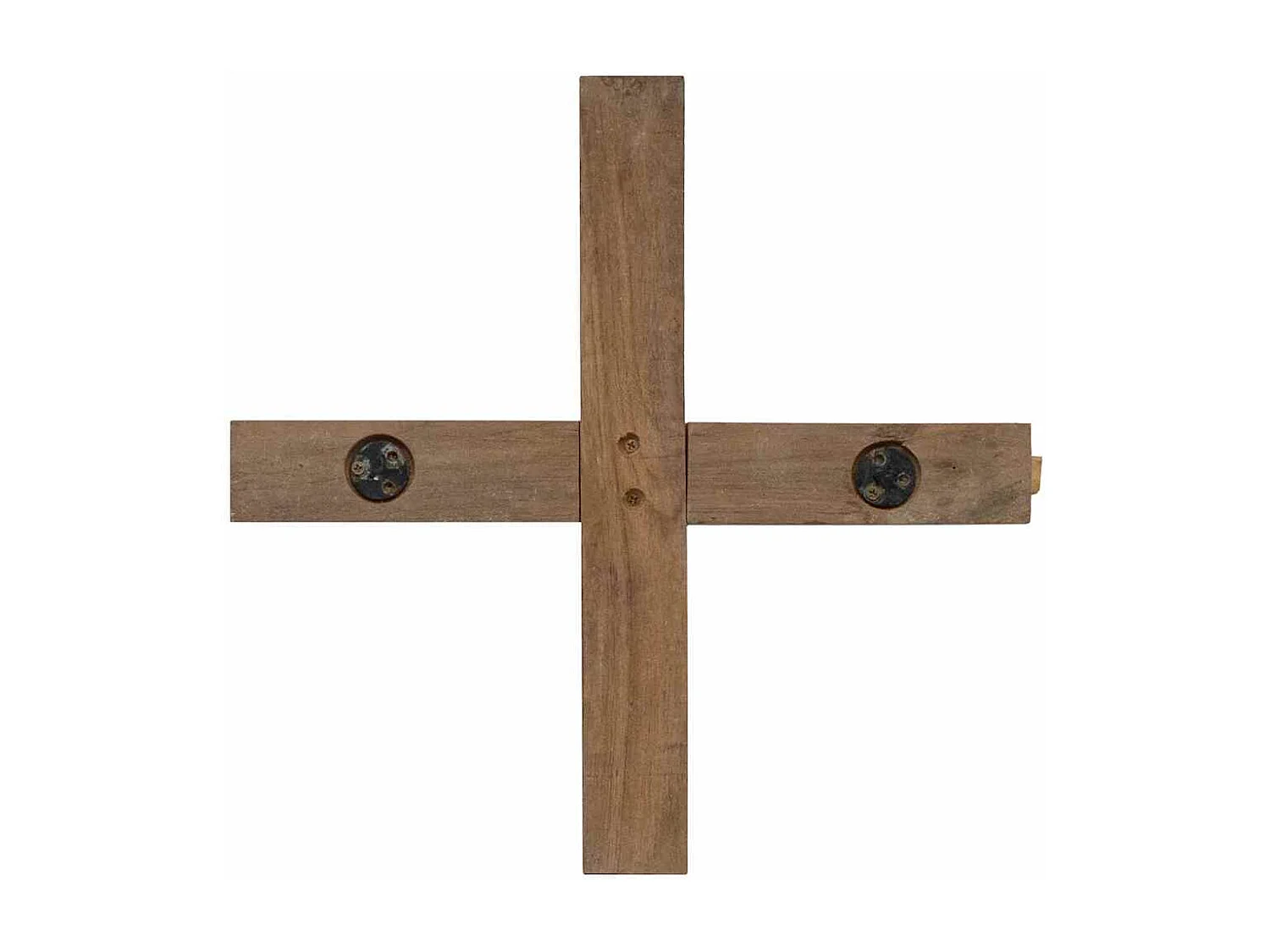 Albero di Natale con supporto marrone 90 cm in legno massello di teak