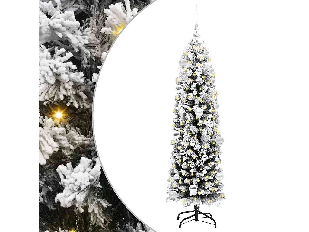 Albero di Natale artificiale Verde 150 cm PVC e acciaio e plastica