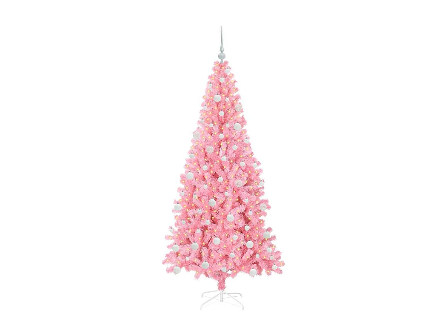 Kerstboom met 300 LED's met standaard Roze 180 cm PVC