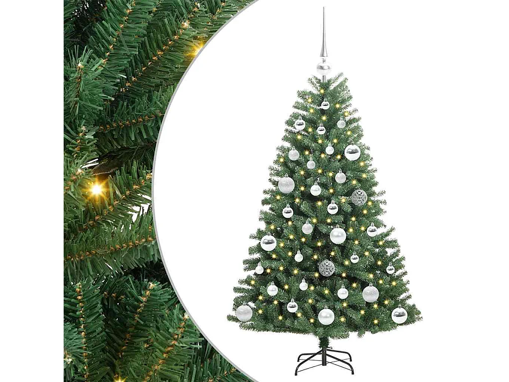 Sapin de Noël Artificiel à Branches Articulées Vert 120 cm