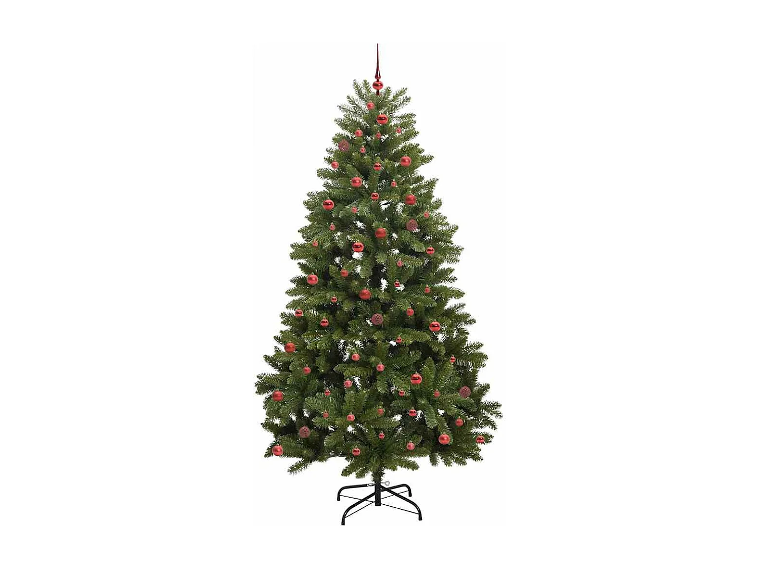 Albero di Natale artificiale con 300 LED Verde 270 cm PVC e metallo