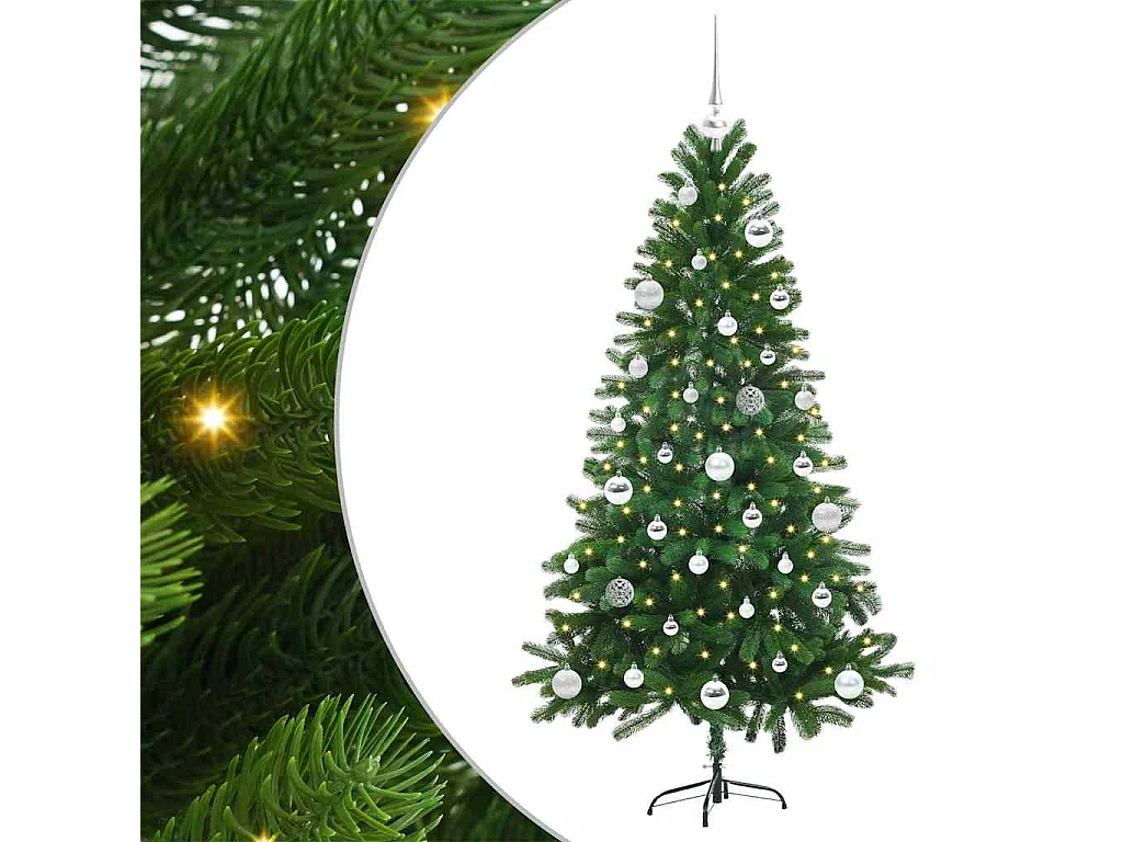 Kerstboom met 150 LED's met standaard Groen 150 cm PE