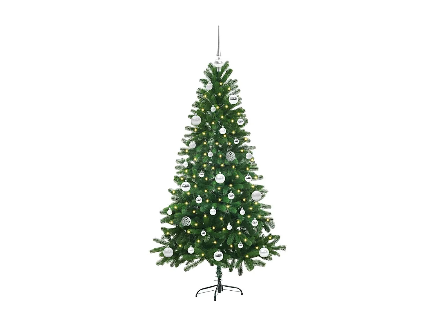 Kerstboom met 150 LED's met standaard Groen 150 cm PE