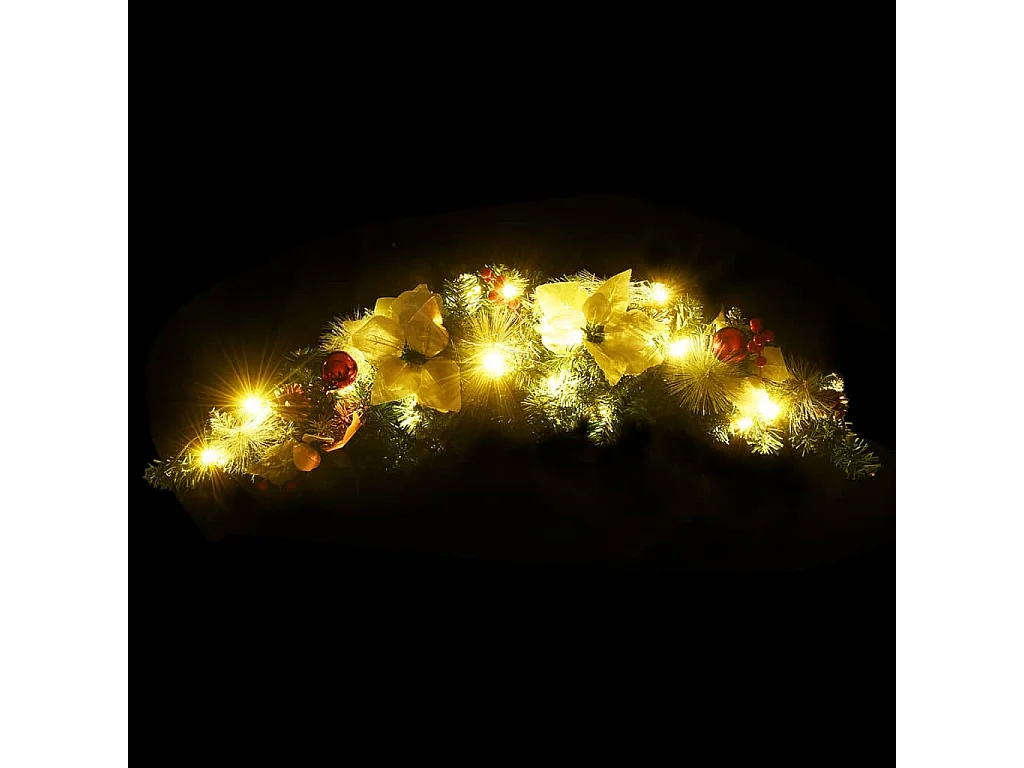 Arco di Natale con luci LED Verde 90 cm PVC