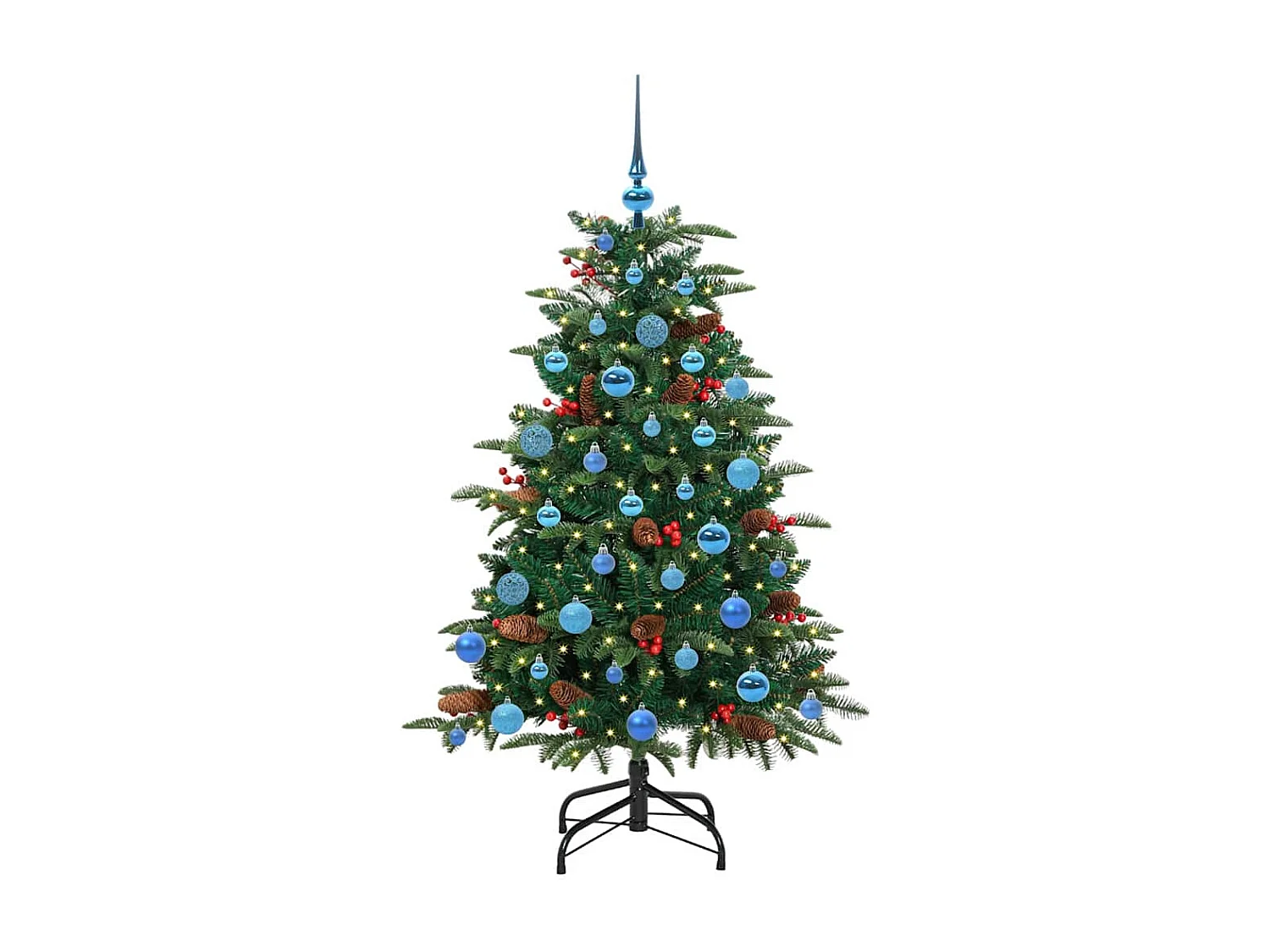 Kunstkerstboom Groen 150 cm PVC, metaal en kunststof