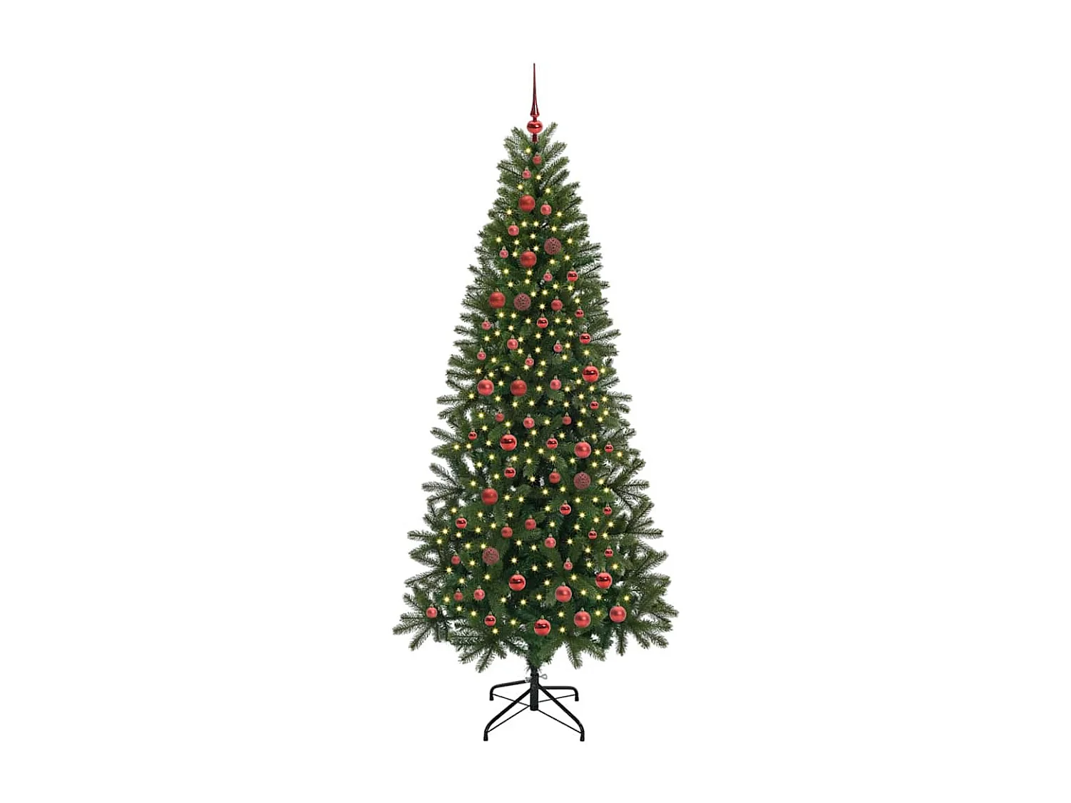 Sapin de Noël artificiel avec 300 LED Vert 210 cm PE et PVC