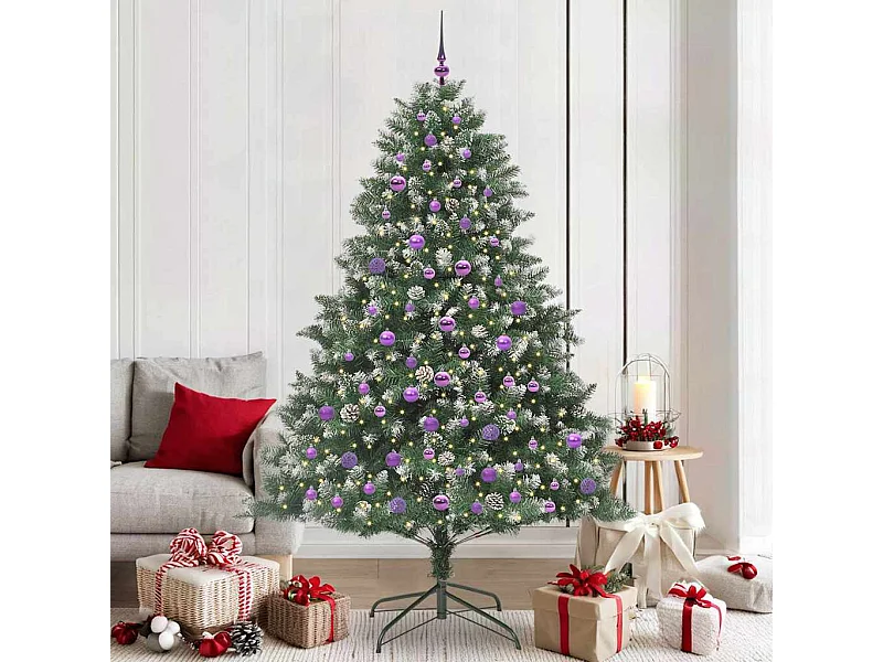Albero di Natale artificiale con 300 LED Verde 140 x 140 x 210 cm