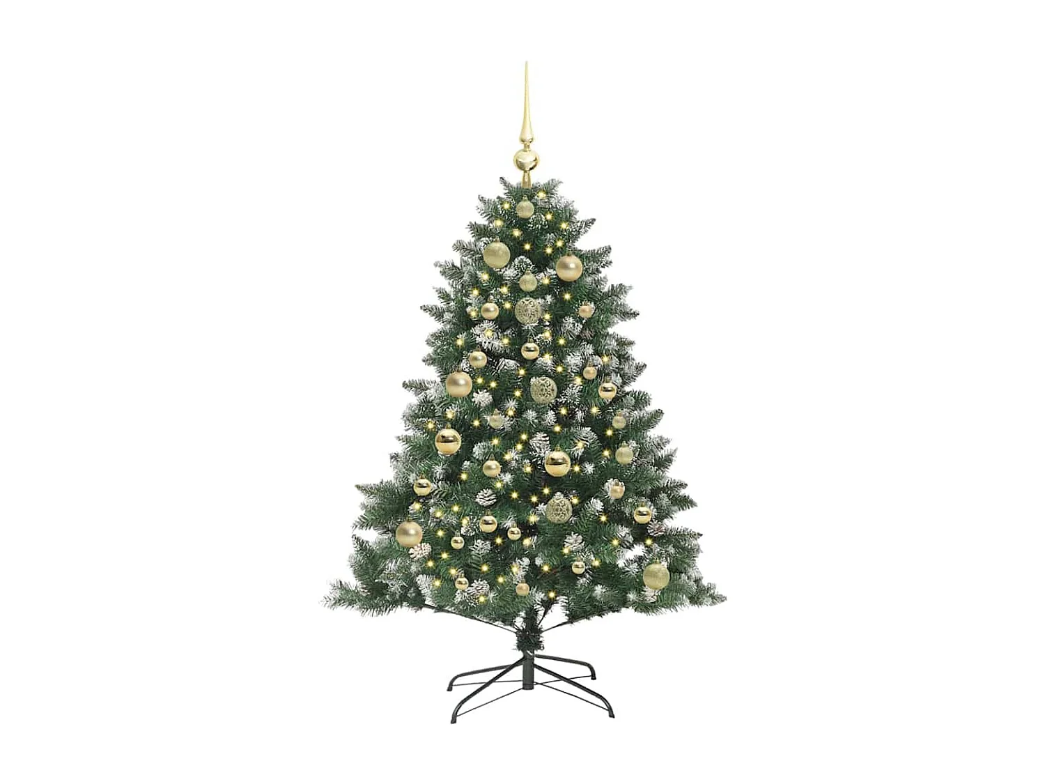 Sapin de Noël artificiel avec 150 LED Vert 105 x 105 x 150 cm