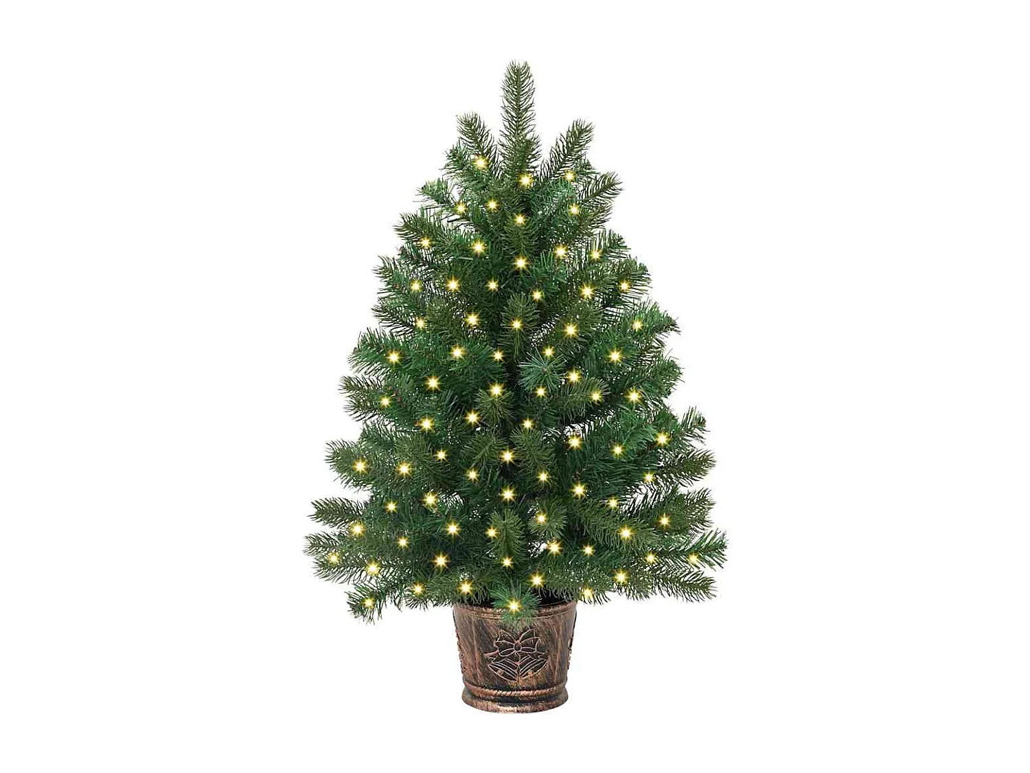 Sapin de Noël artificiel avec 150 LED Vert 95 cm PE et PVC