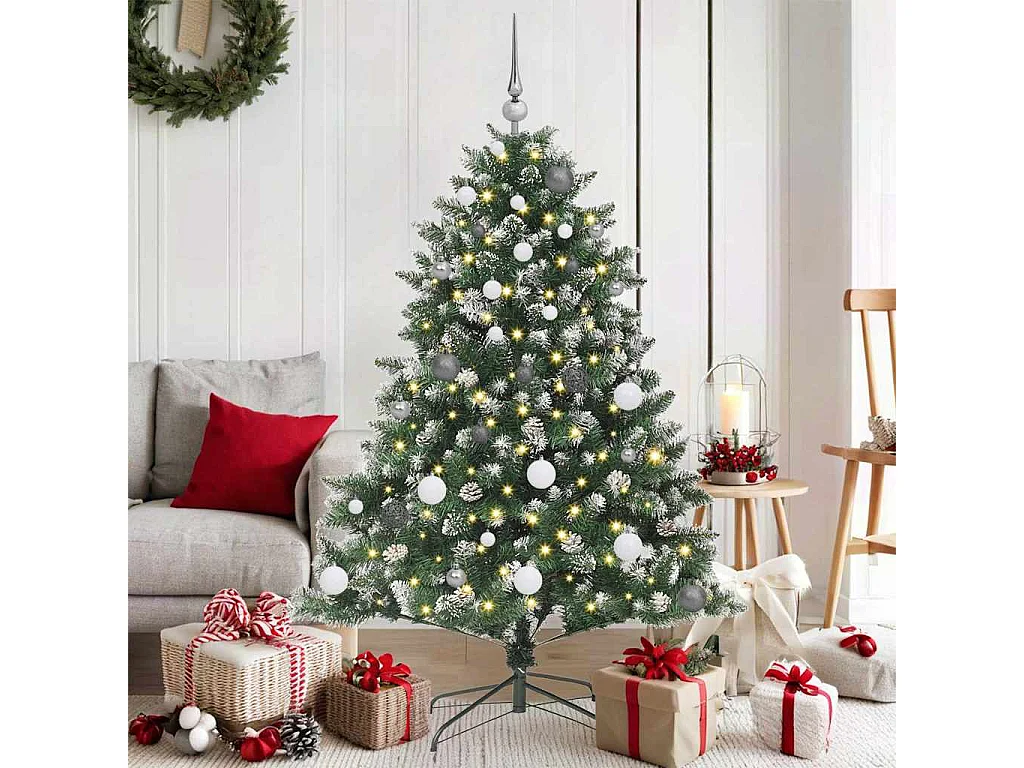 Sapin de Noël artificiel avec 150 LED Vert 105 x 105 x 150 cm