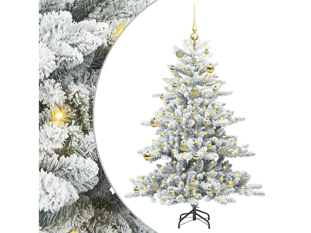 Albero di Natale artificiale con rami articolati 150 cm PVC