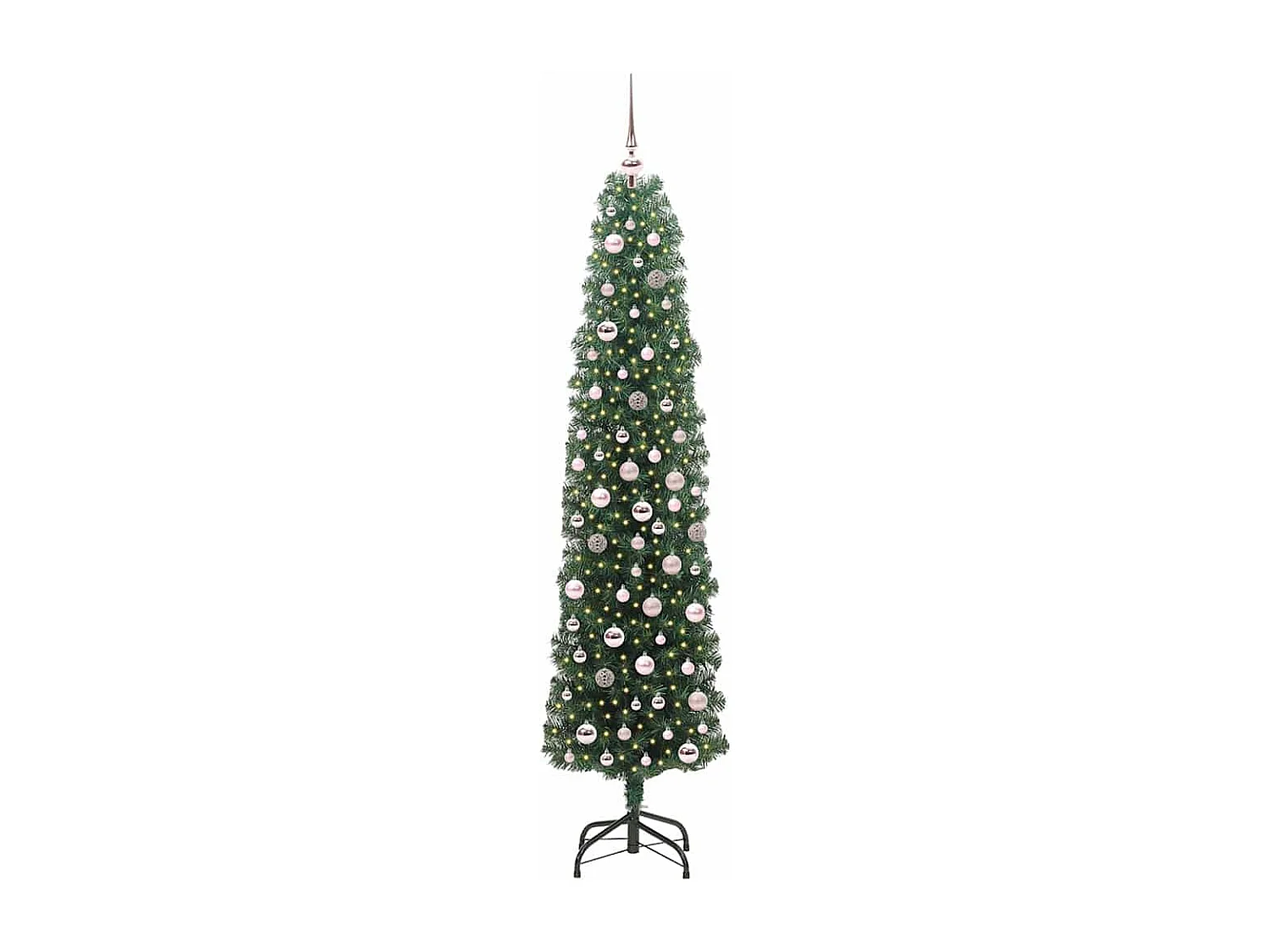 Albero di Natale artificiale Verde 210 cm PVC e acciaio e plastica