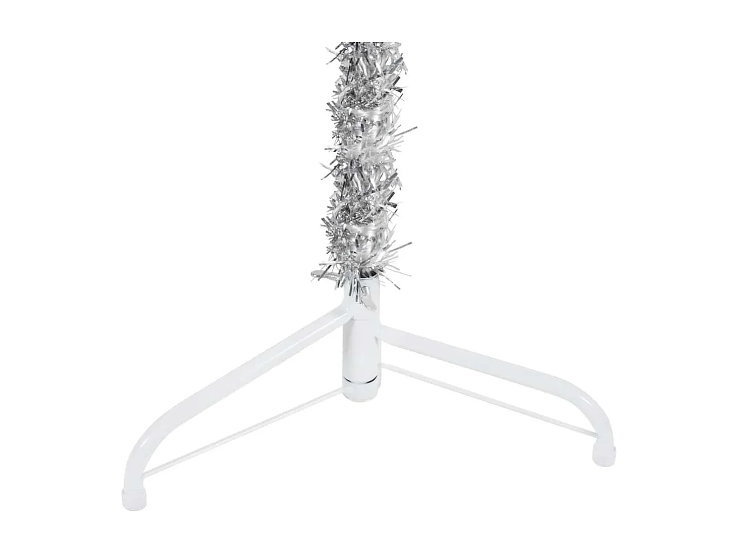 Albero di Natale artificiale mezzo sottile con supporto argento 180 cm