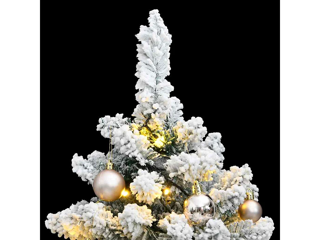 Albero di Natale artificiale articolato da 120 cm con 150 LED e palline