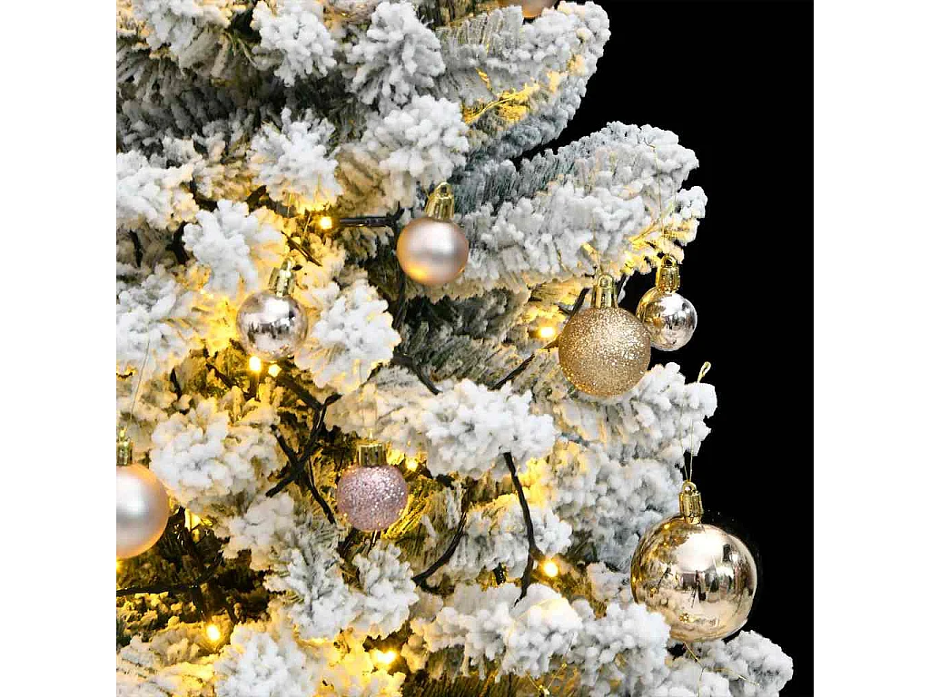 Albero di Natale artificiale articolato da 120 cm con 150 LED e palline