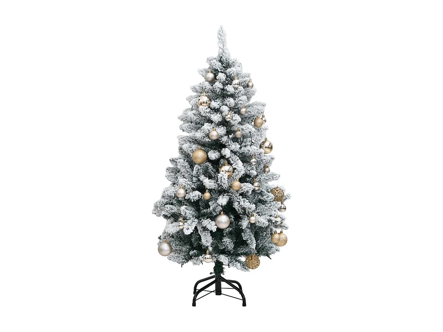 Albero di Natale artificiale articolato da 120 cm con 150 LED e palline