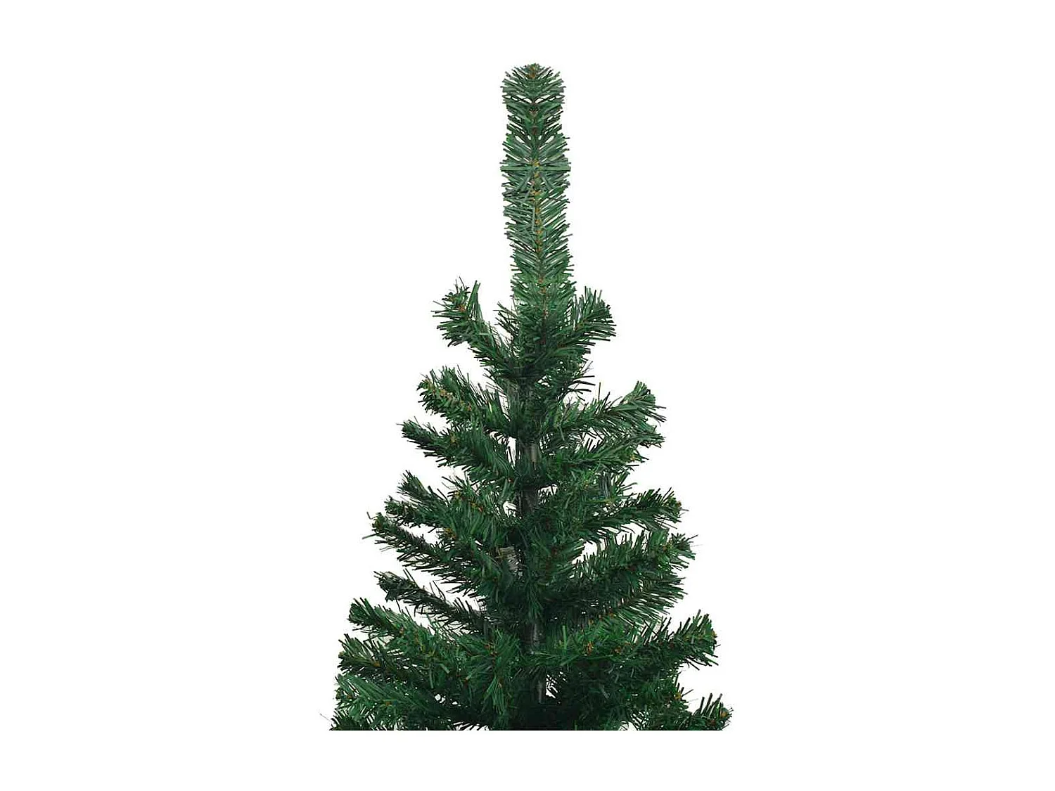 Voorverlichte kunstkerstboom met kerstballen L 240 cm groen