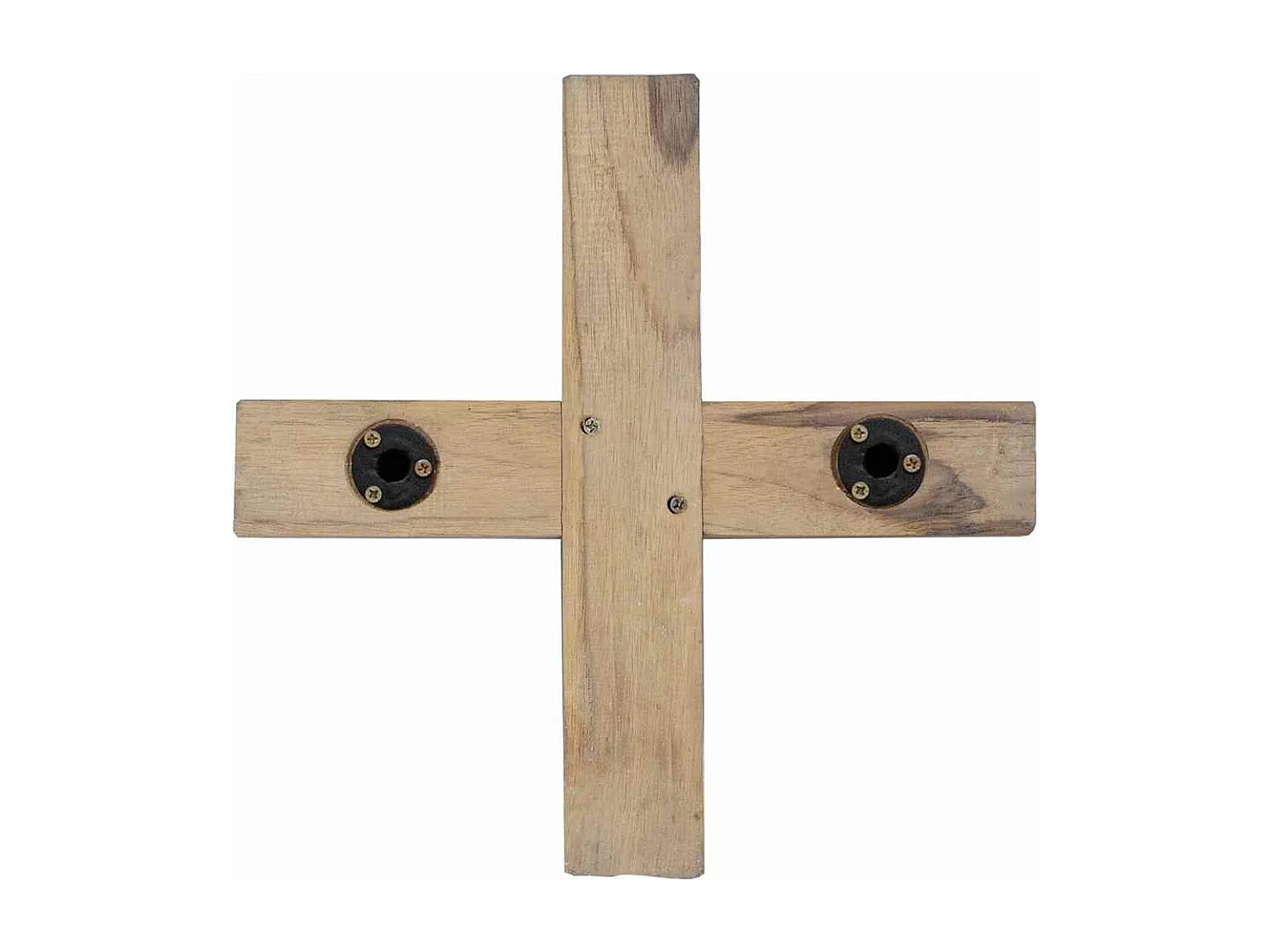 Sapin de Noël avec support Marron 120 cm Bois de teck solide