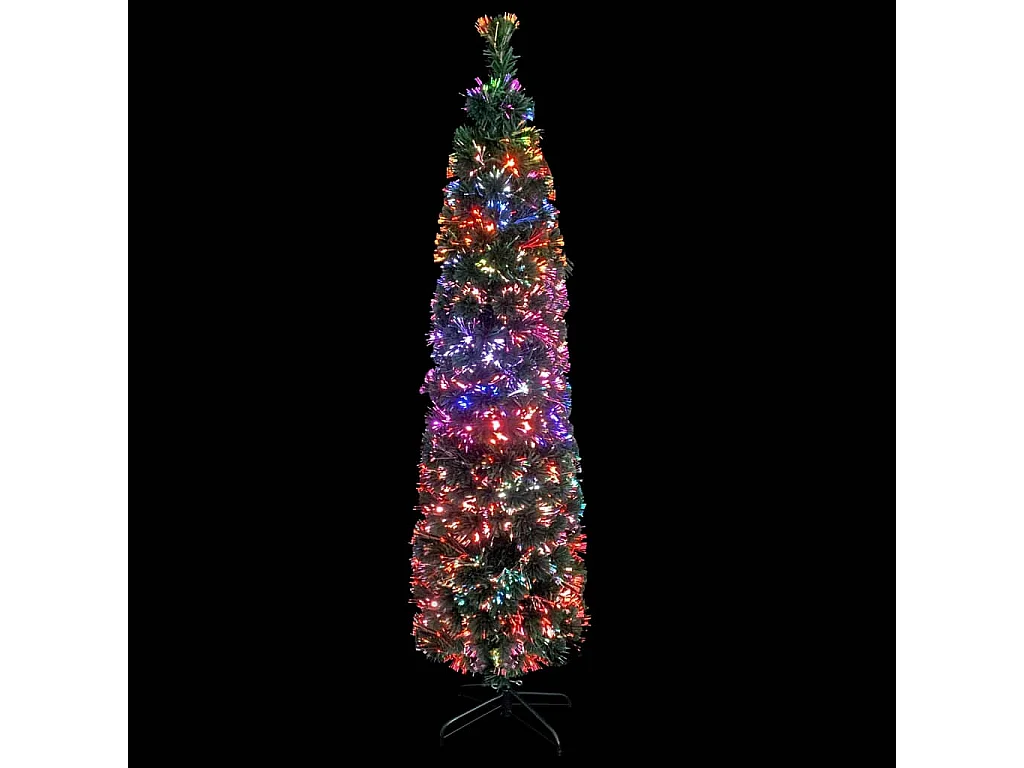 Slanke kunstkerstboom en standaard 150 cm glasvezel
