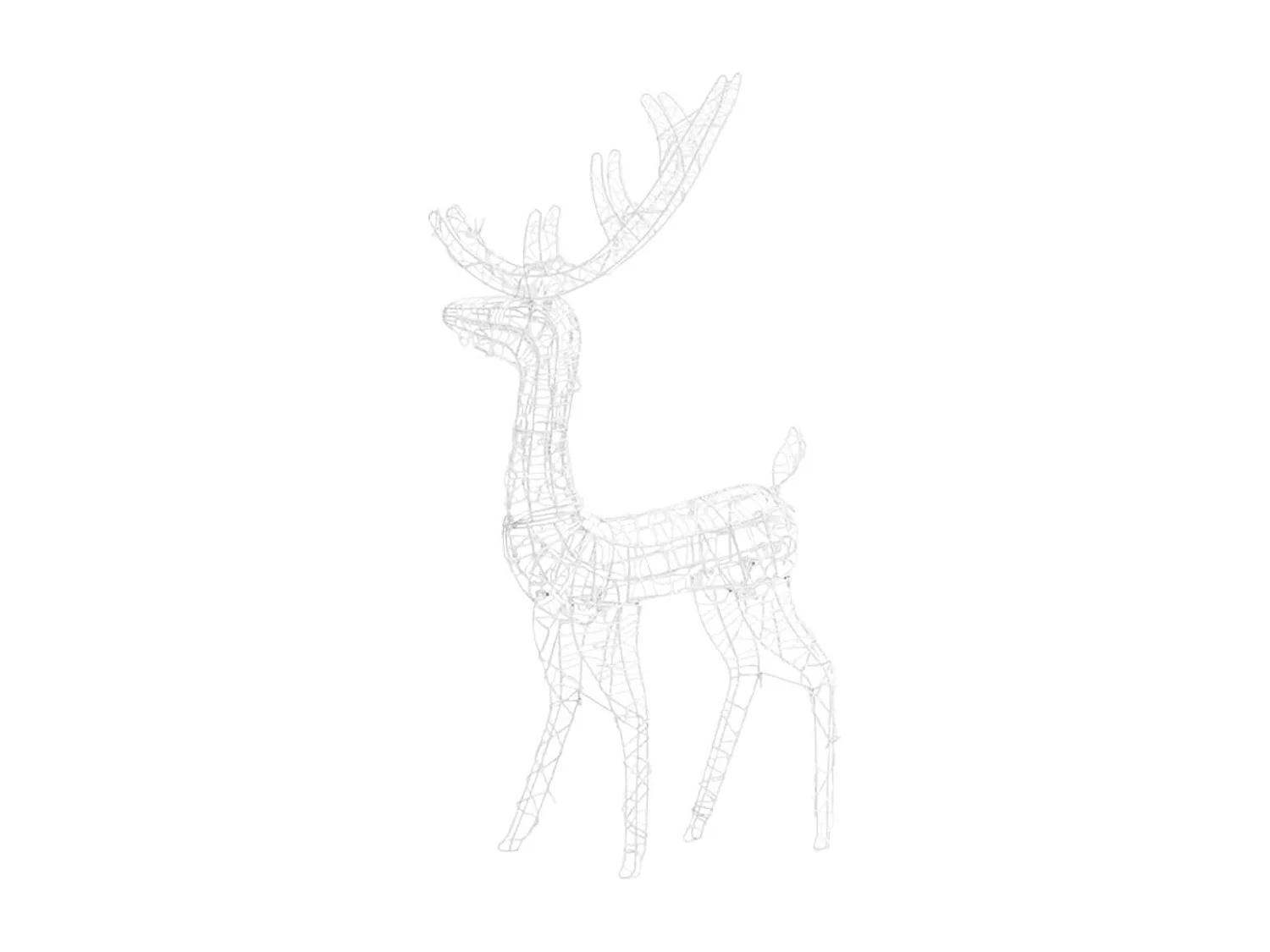 Weihnachtsdekoration Rentier Acryl 140 LED warmweiß 120 cm