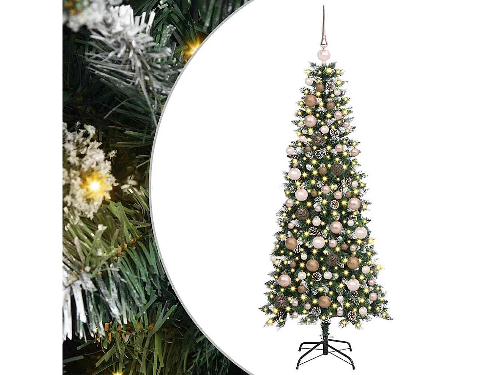 Künstlicher Weihnachtsbaum mit 300 LEDs Grün 76 x 76 x 180 cm