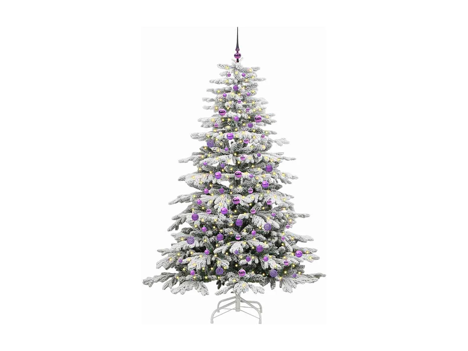 Sapin de Noël Artificiel à Branches Articulées Blanc 210 cm