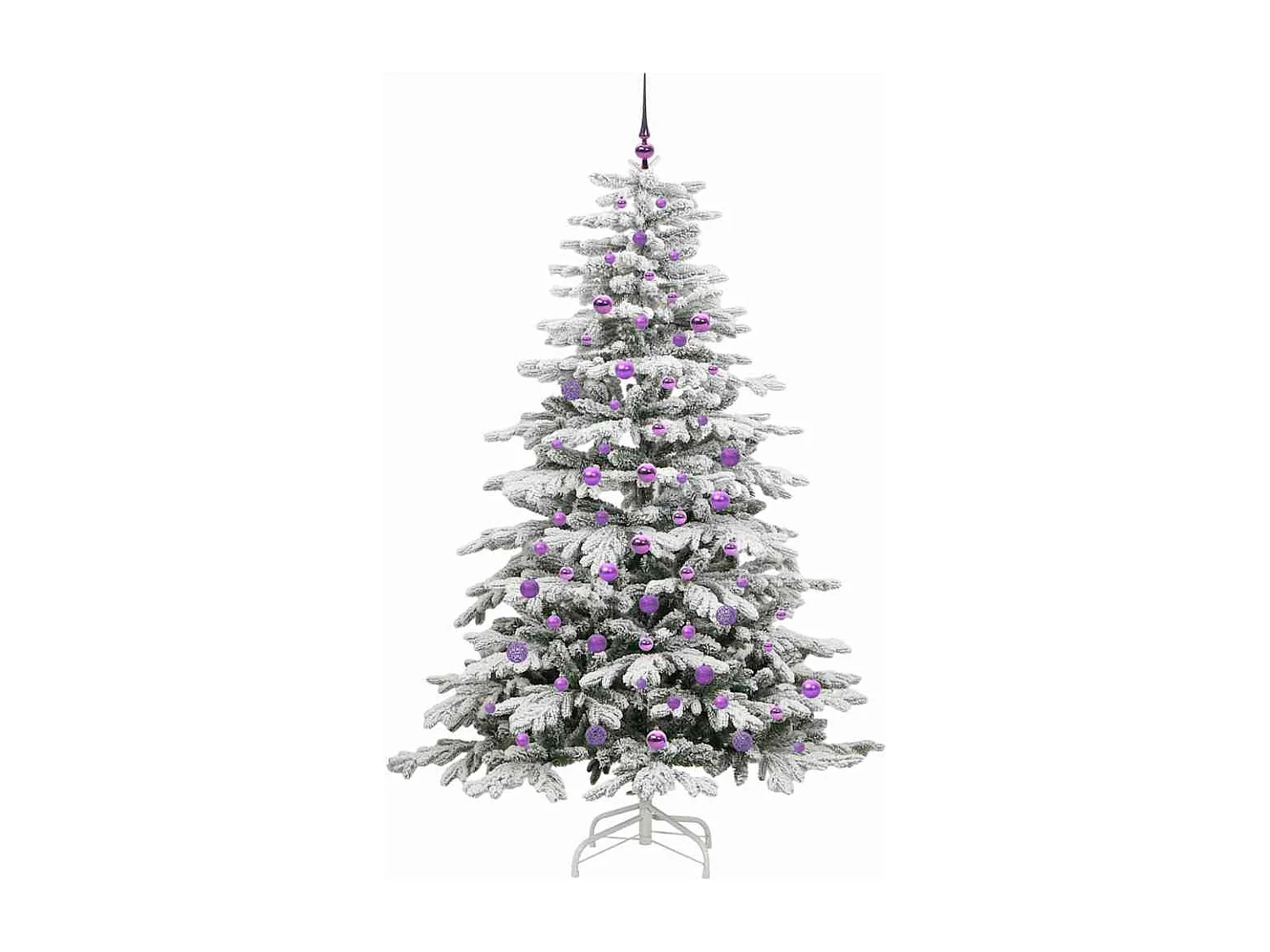 Sapin de Noël Artificiel à Branches Articulées Blanc 210 cm
