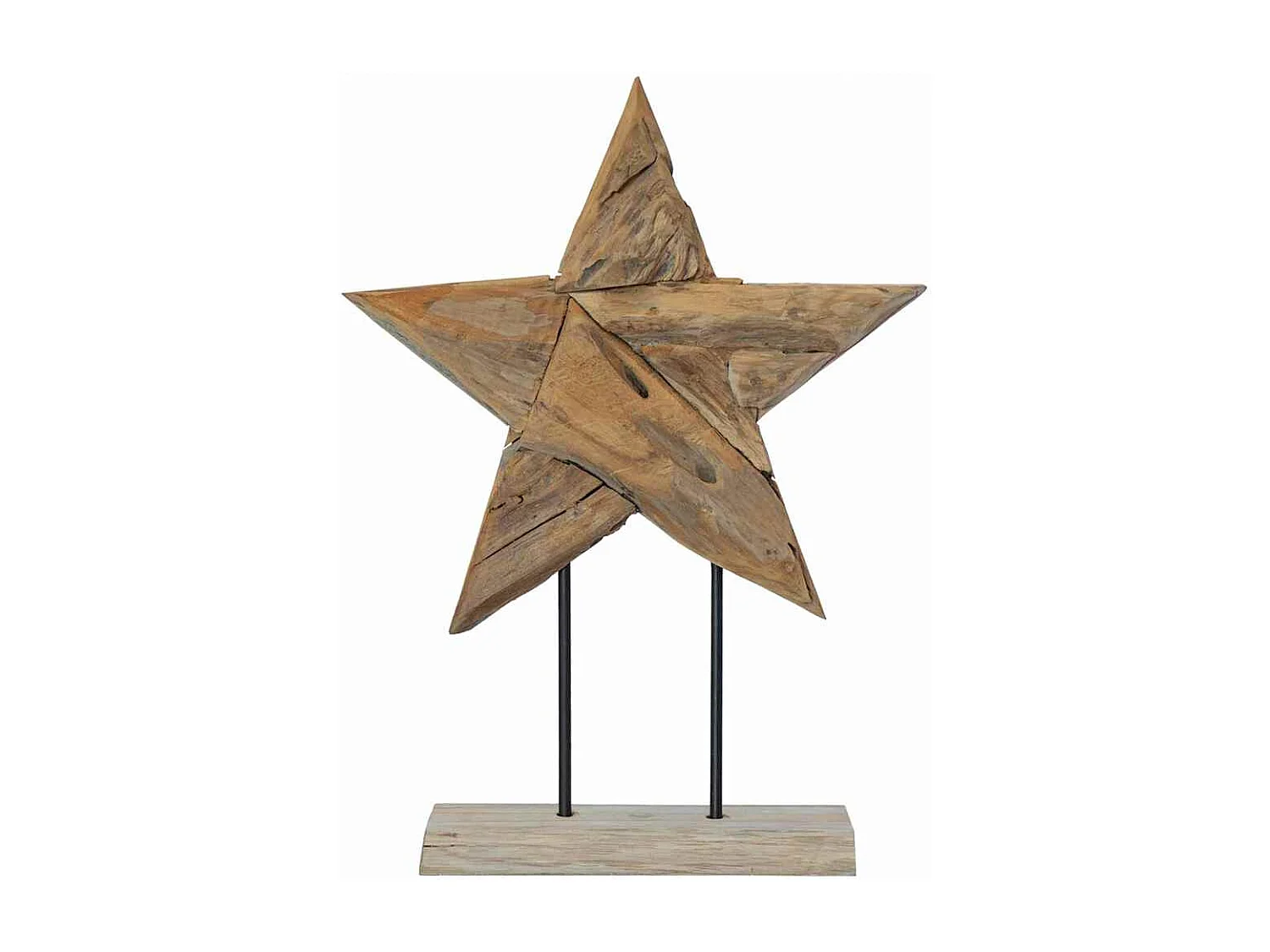 Étoile de Noël Marron 45 x 5 x 60 cm Bois de teck massif