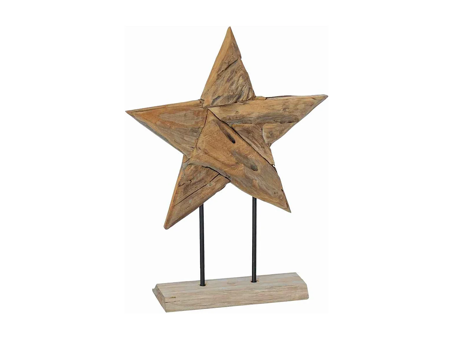 Étoile de Noël Marron 45 x 5 x 60 cm Bois de teck massif