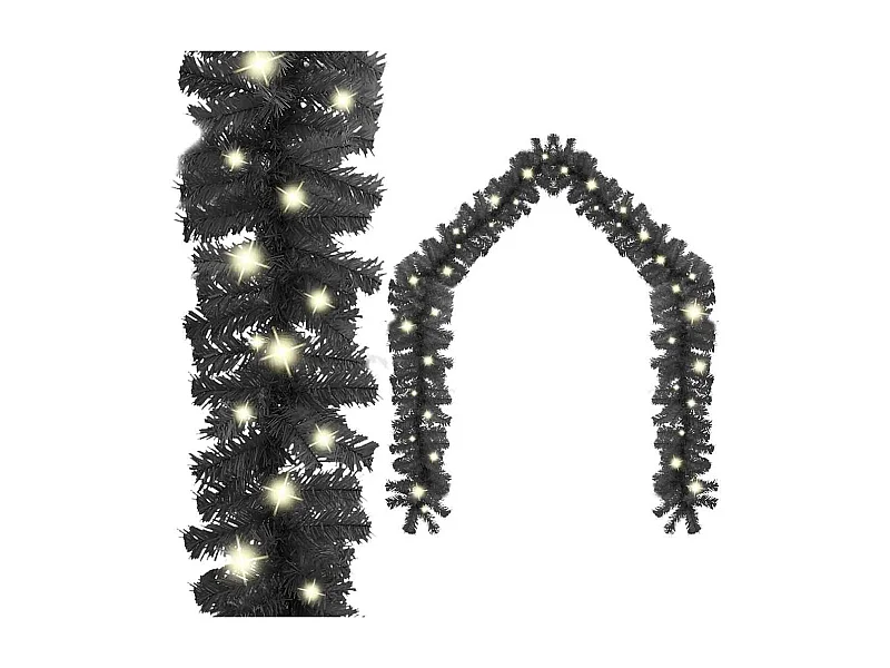 Ghirlanda natalizia con luci LED 20 m Nero