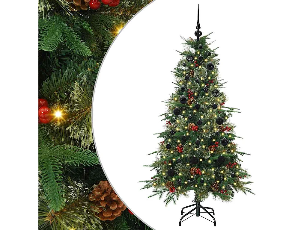 Künstlicher Weihnachtsbaum mit klappbaren Zweigen Grün 150 cm