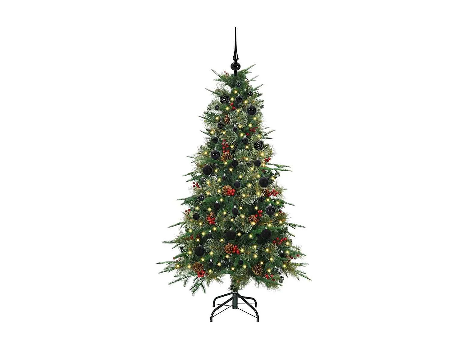 Künstlicher Weihnachtsbaum mit klappbaren Zweigen Grün 150 cm
