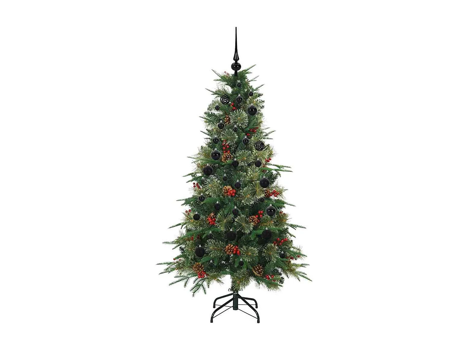 Künstlicher Weihnachtsbaum mit klappbaren Zweigen Grün 150 cm