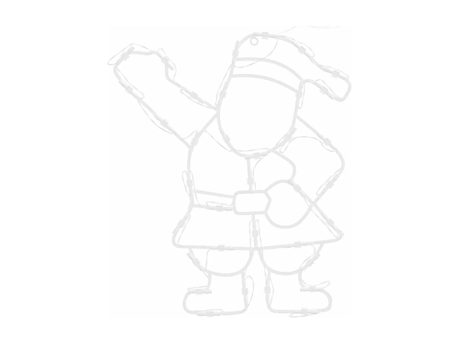 Kerstverlichting met silhouet van de Kerstman, 2 stuks, 35 LED's