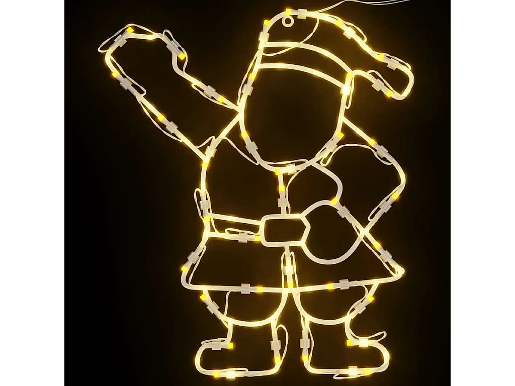 Kerstverlichting met silhouet van de Kerstman, 2 stuks, 35 LED's