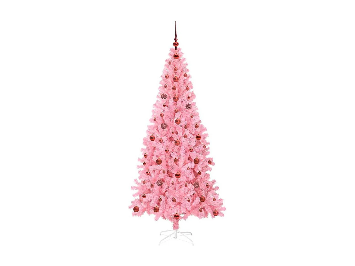 Kerstboom met 300 LED's met standaard Roze 210 cm PVC