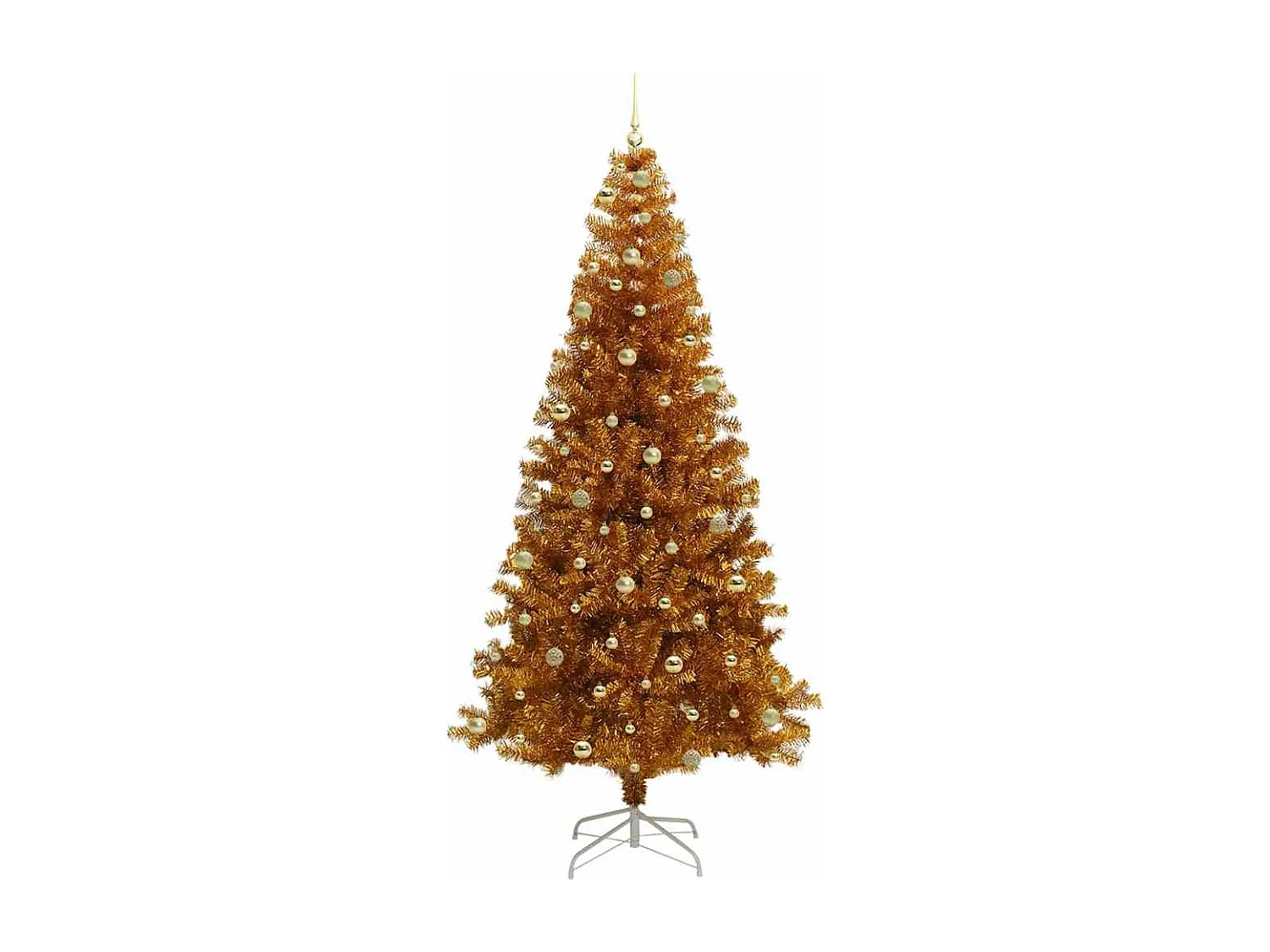Sapin de Noël avec 300 LED avec support Doré 240 cm PET