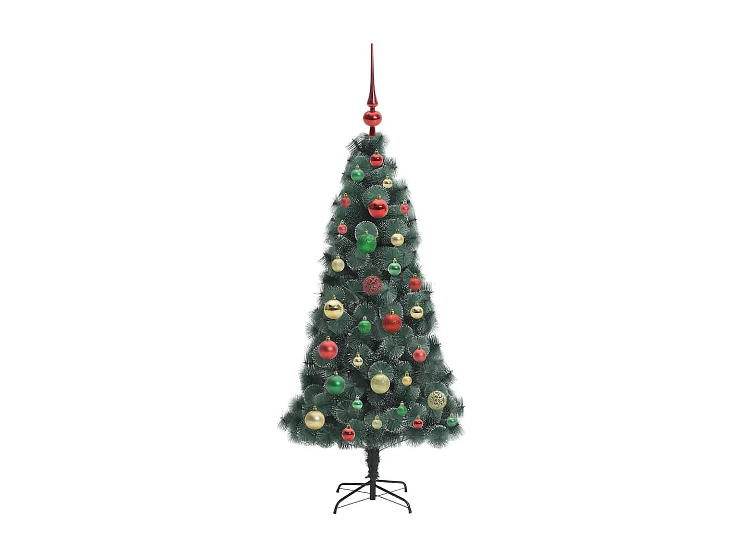 Albero di Natale artificiale preilluminato con set di palline