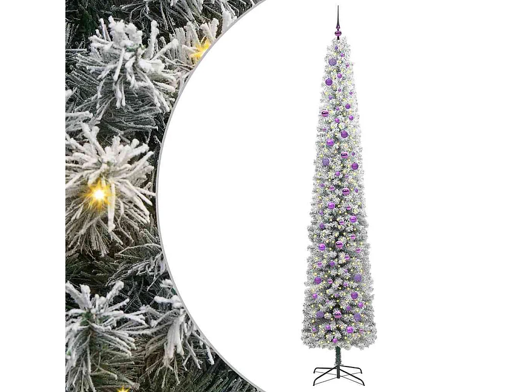 Künstlicher Weihnachtsbaum Grün 270 cm PVC und Stahl und Kunststoff