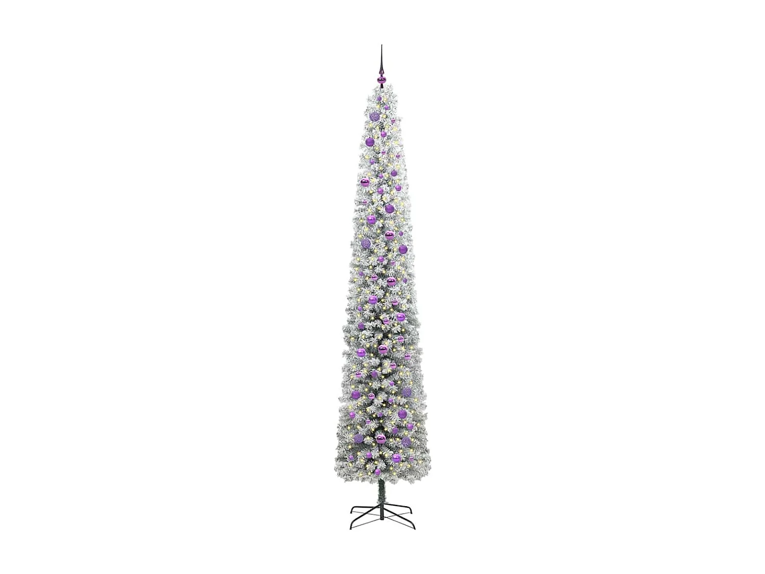 Künstlicher Weihnachtsbaum Grün 270 cm PVC und Stahl und Kunststoff