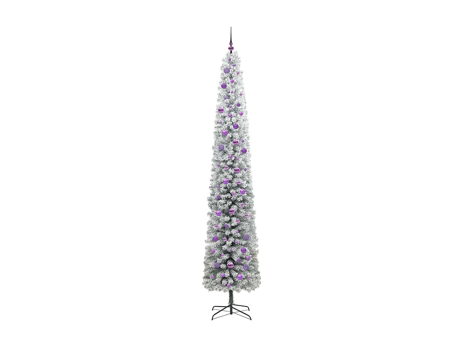 Künstlicher Weihnachtsbaum Grün 270 cm PVC und Stahl und Kunststoff