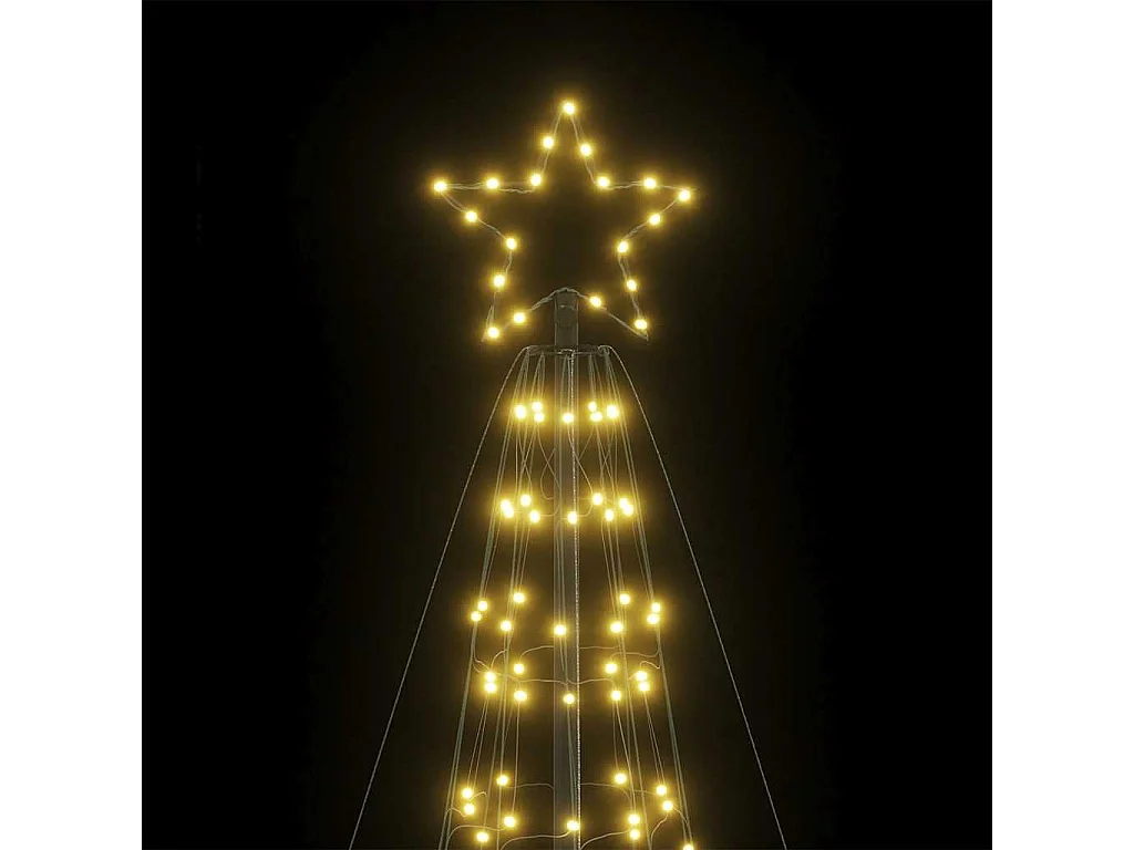 Albero di Natale a LED con pali 1534 LED bianco caldo 500 cm