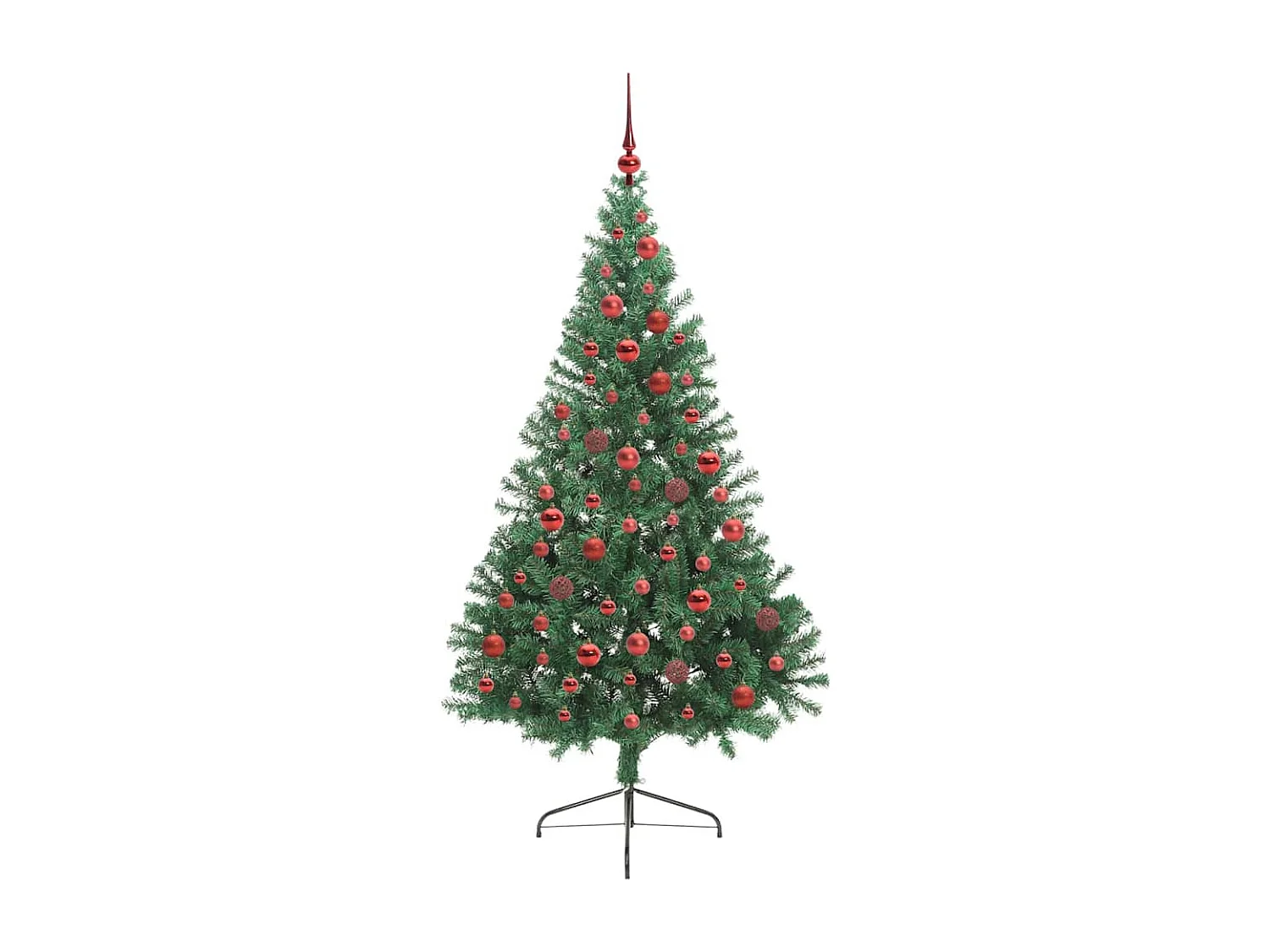 Albero di Natale artificiale preilluminato verde 180 cm in PVC