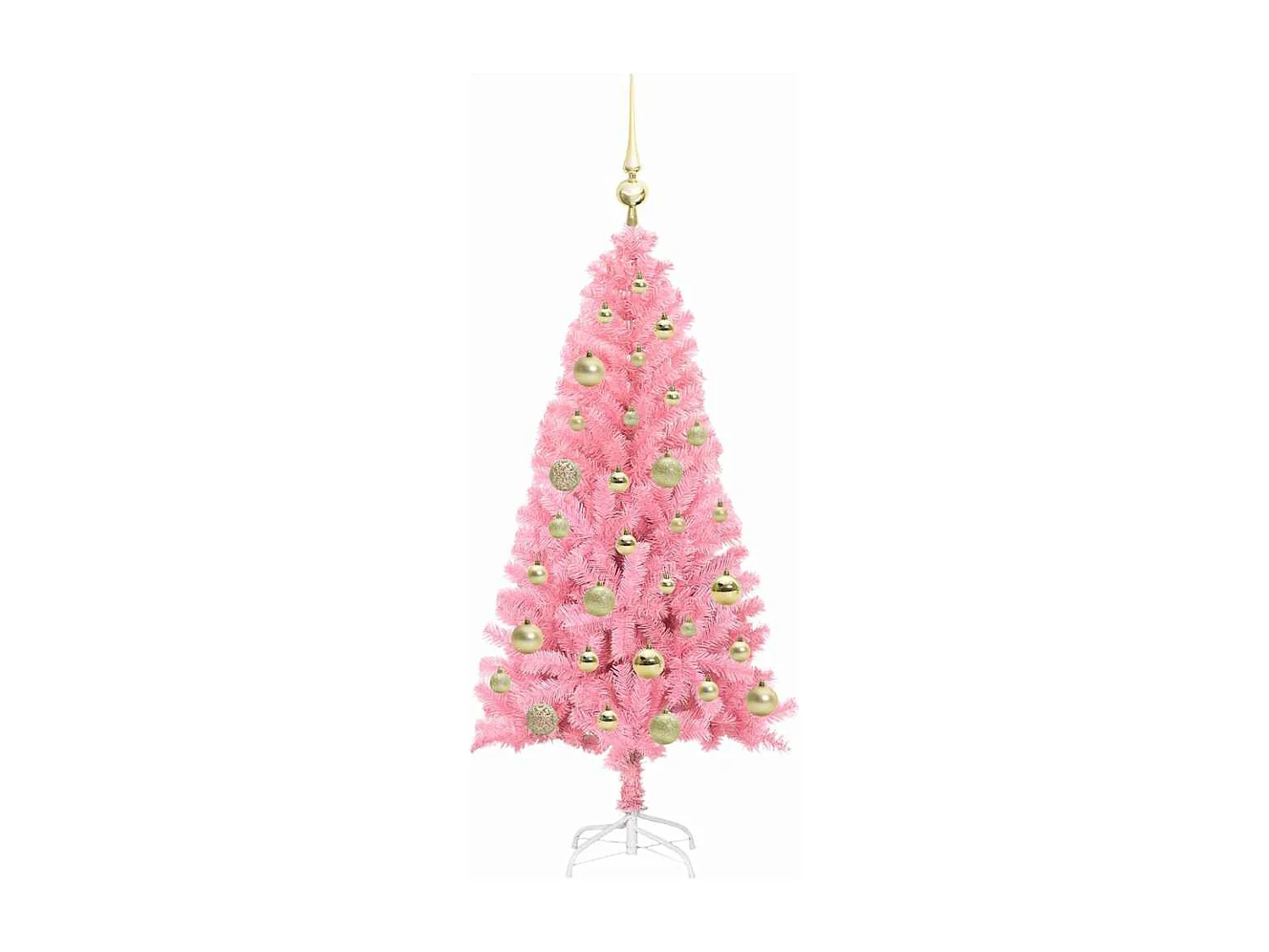 Weihnachtsbaum mit 150 LEDs mit Ständer Pink 120 cm PVC