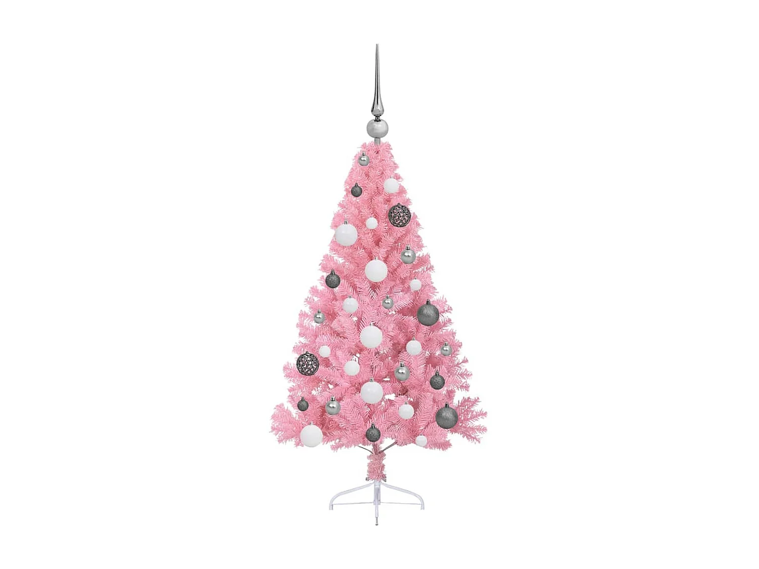 Sapin de Noël artificiel pré-éclairé Rose 120 cm PVC