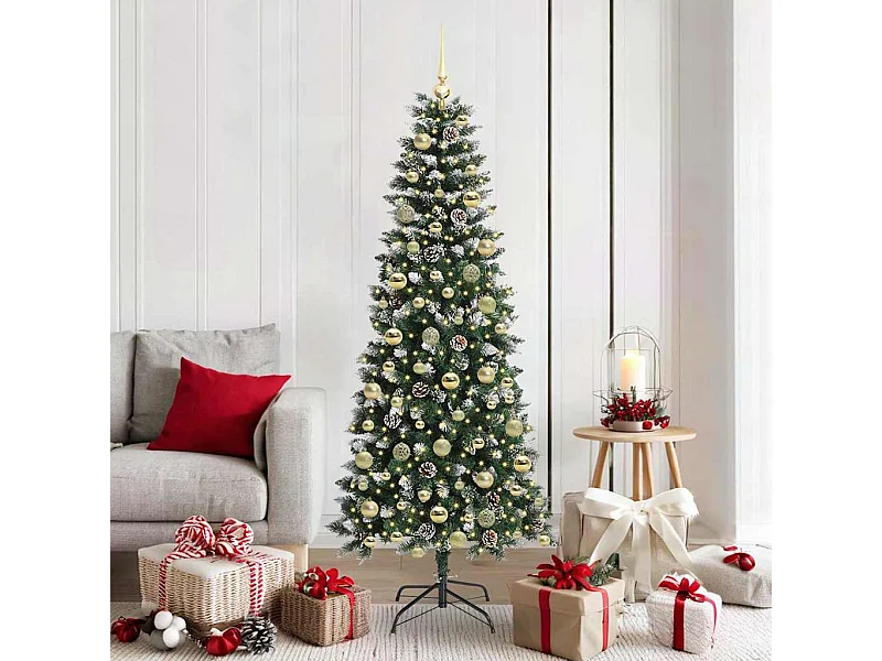 Sapin de Noël artificiel avec 300 LED Vert 76 x 76 x 180 cm