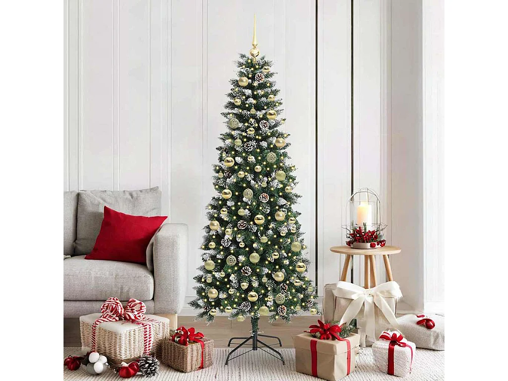 Sapin de Noël artificiel avec 300 LED Vert 76 x 76 x 180 cm